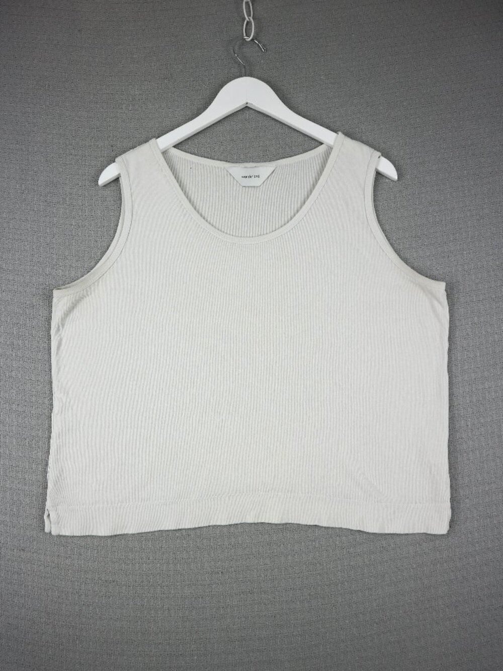 Wonderland Made in Japan Cotton Blend Wide Cropped Tank Top Size Small